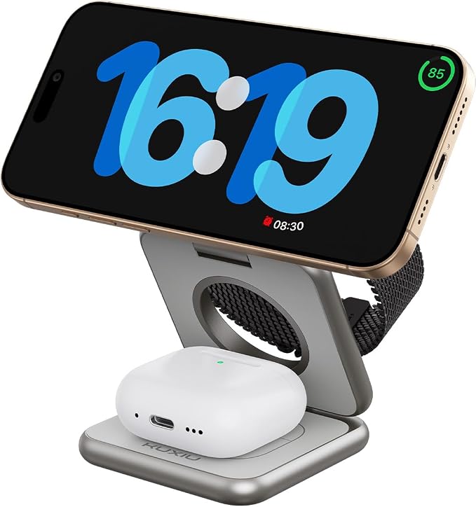 Foldable 3 in 1 Charging Station by KUXIU