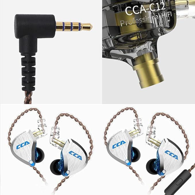 CCA C12 in Ear Monitor Headphones 5BA 1DD Hybrid HiFi IEM Earphones Noise - Image 6
