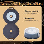 DICOSMETIC 25Pcs Blank Music Disc CD-R Blank Discs CD Recordable Media 700MB - Image 4