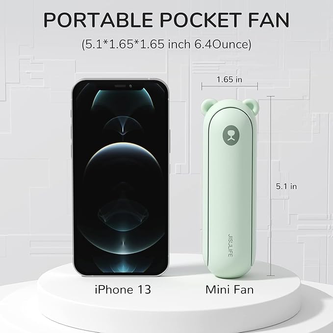 JISULIFE Handheld Fan with 4500 mAh Powerbank Max 37 Hours Runtime, Pocket - Image 7
