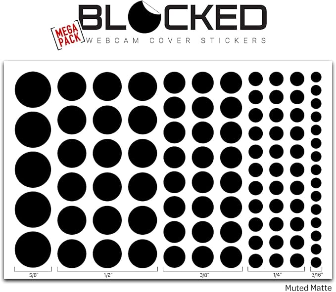 Stackable Webcam/Camera Vinyl Covers | 95 Low-Tack Restickable Webcam Sticker | - Image 6