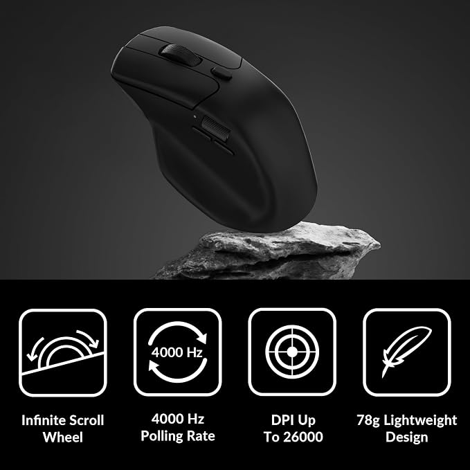 Keychron M6 4000 Hz Wireless Bluetooth 5.1/2.4 GHz/Wired Optical Mouse - Image 3