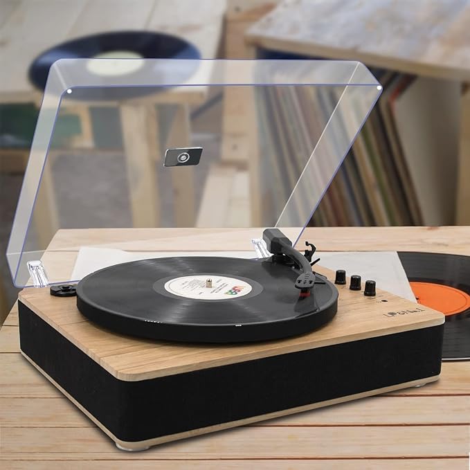 Vinyl Record Player 3-Speed Belt-Drive Turntable - Image 7