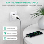 Long USB C Cable, etguuds Fast Charging USB A to Type C Charger Cable Braided - Image 3