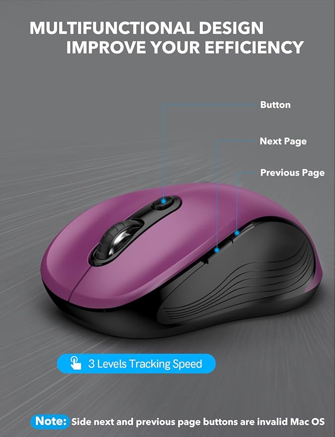 Trueque Wireless Mouse for Laptop, 2.4GHz Ergonomic Computer Mouse - Image 6