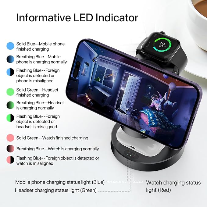 3 in 1 Wireless Charging Station - Image 7