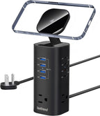 TenTrend Power Strip Tower Surge Protector, 115W Fast Charging Station by TenTrend