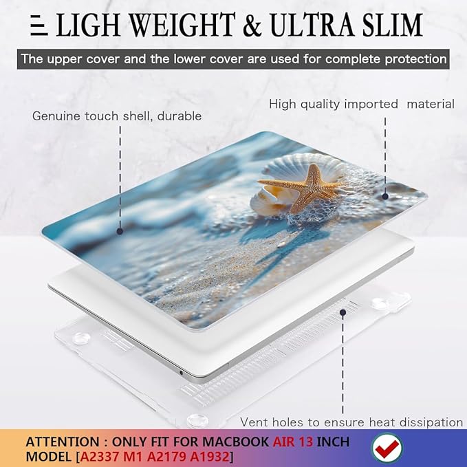 CISSOOK Compatible with MacBook Air 13-inch Case 2021 2020-2018 Release M1 - Image 4