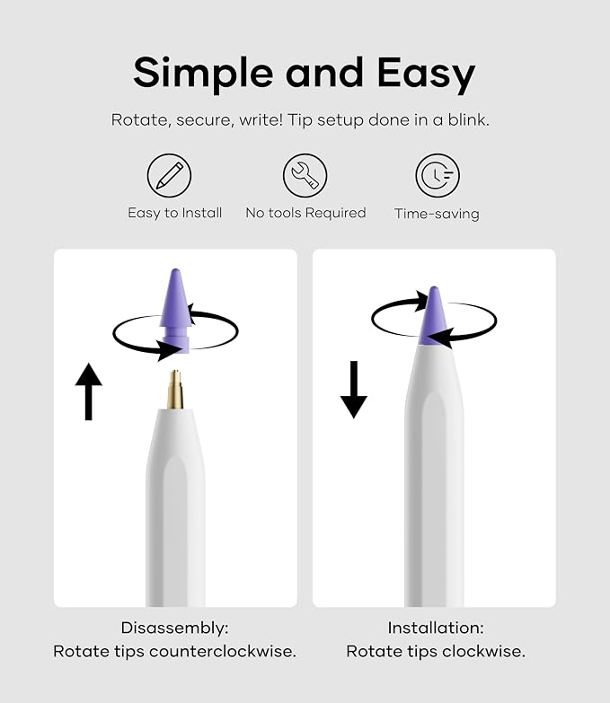 Replacement Pencil Tips for Apple Pencil Pro, Pen Tips for Apple Pencil 2nd - Image 3