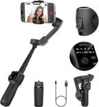 3-axis Gimbal Stabilizer w/Built-in 7.8' Extension Rod, Vlogging Phone Gimbal by AOCHUAN
