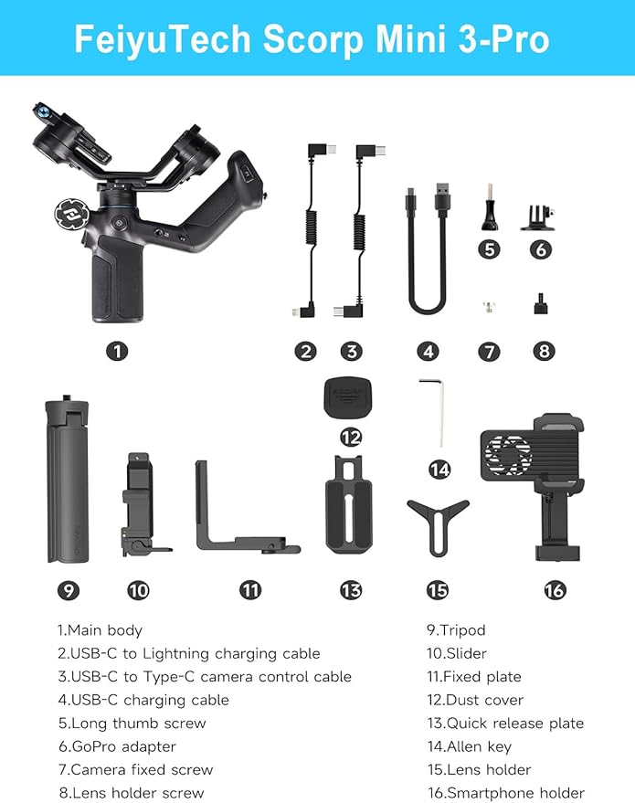 FeiyuTech SCORP Mini-3-Pro Gimbal Stabilizer - Image 7