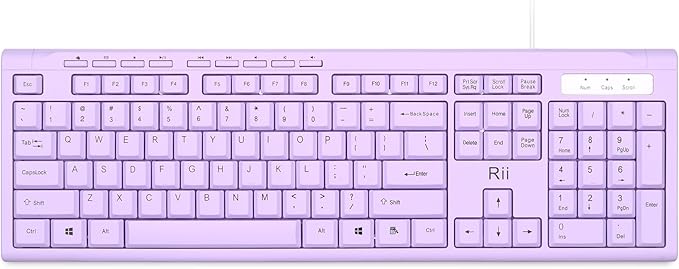 Rii RK907 Ultra-Slim Compact USB Wired Keyboard by Rii