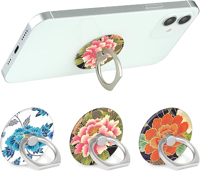 Bonoma Phone Ring Holder, 3 Pack Universal Finger Ring Stand Grip Kickstand Ring - Image 3