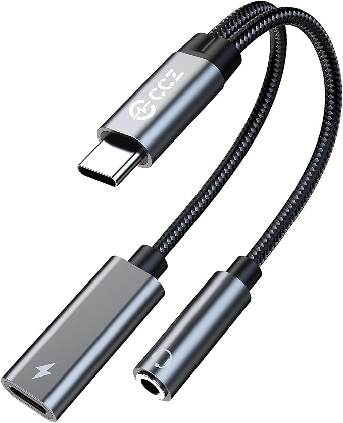 USB C Splitter for KZ ZS10 PRO, CCZ CA01 USB C to 3.5mm Audio Headphone and by Yinyoo