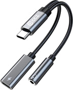 USB C Splitter for KZ ZS10 PRO, CCZ CA01 USB C to 3.5mm Audio Headphone and by Yinyoo
