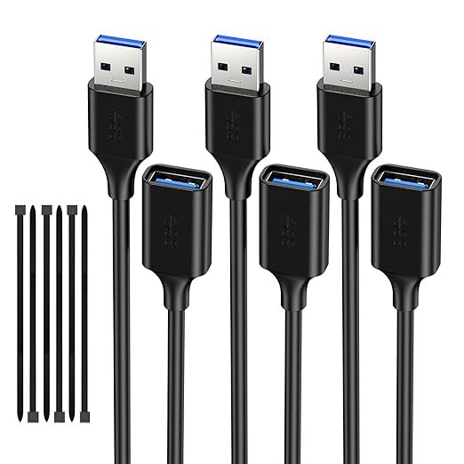 USB 3.0 Extender Cable 1FT, USB A Female to Male, Compatible by ECJTU-US