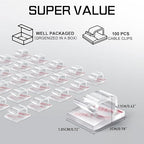100PCS Cable Clips, Adhesive Wire Clips Strong Cord Clips Wire Holders - Image 2