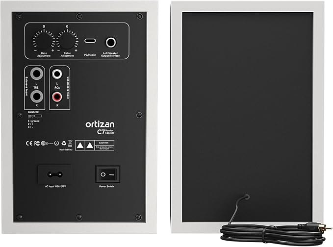 Ortizan C7 Dual-Mode 2.0 Studio Monitors, Active Monitor Speakers - Image 2