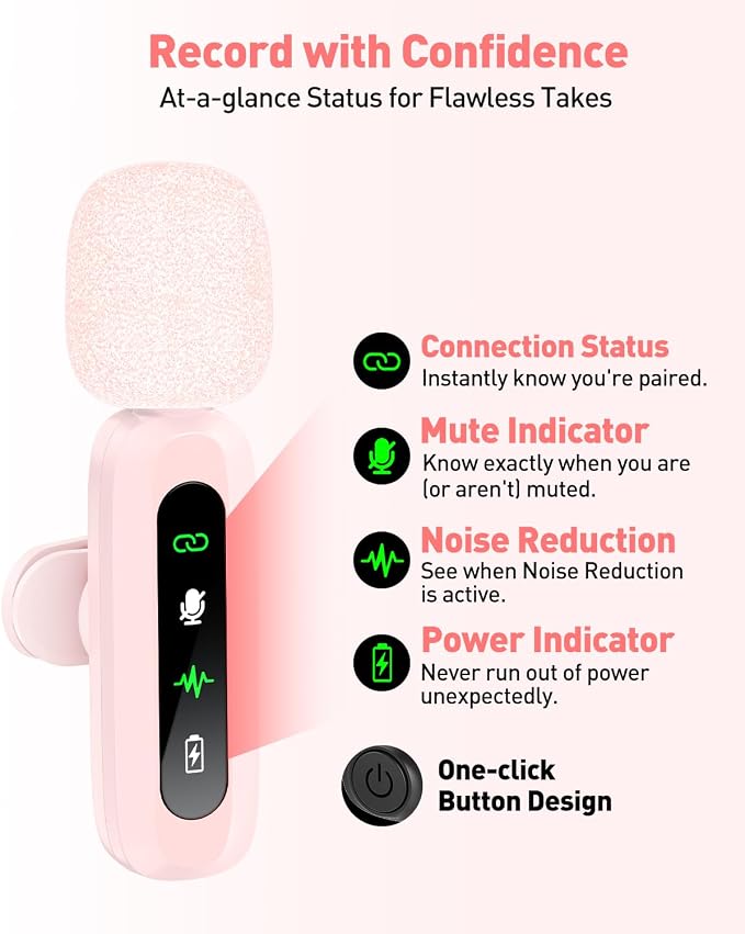USB C Lavalier Microphone Wireless Mini Mic - Image 3