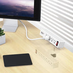 Desk Clamp Power Strip with PD20W USB-C, 2 in 1 Dual Layer Under Desk Power - Image 4