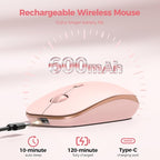 TECKNET Wireless Mouse, Rechargeable Slim Portable Silent Computer Mouse - Image 3