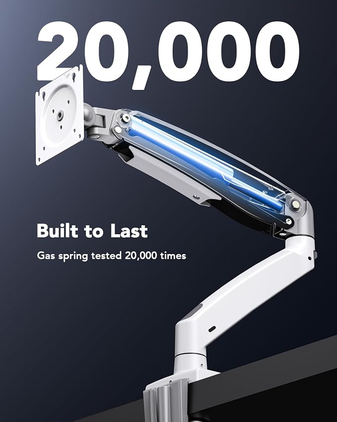 HUANUO Single Monitor Arm for 40 inch Screens, Ultrawide Computer Monitor Mount - Image 6