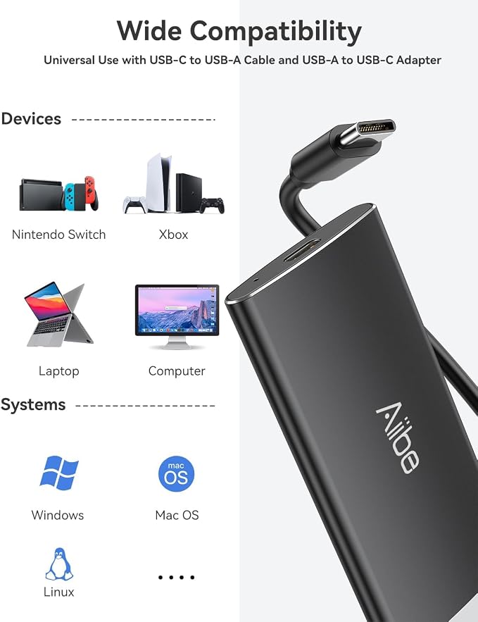 Aiibe 500GB External Solid State Drive USB C Portable SSD USB 3.2 Gen 2 - Image 7
