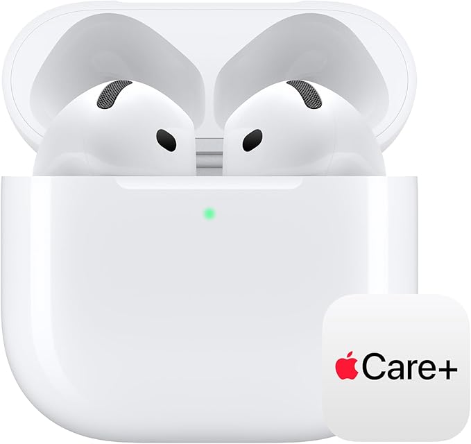 Apple AirPods 4 Wireless Earbuds, Personalized Spatial Audio, Sweat and Water by Apple