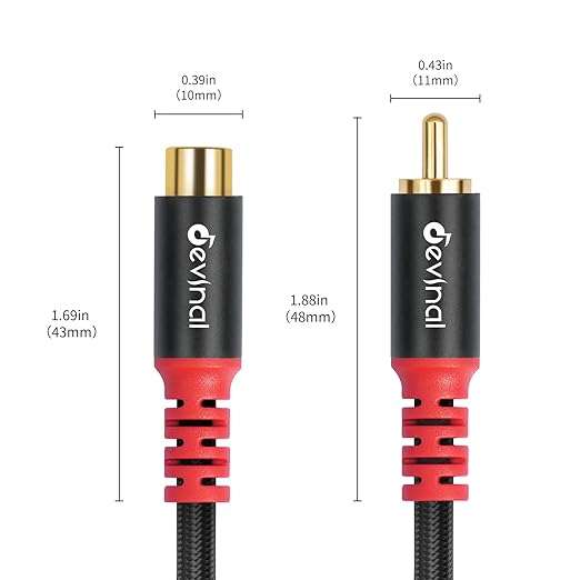 evinal RCA Female to Male Extension Cable - Image 4