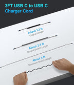 USB C Cable 100W 3FT Coiled USB C to USB C Charger Cable - Image 6