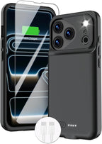 GIN FOXI Battery Case for iPhone 17 Pro, Charging Case Charger 8500mAh by GINFOXI