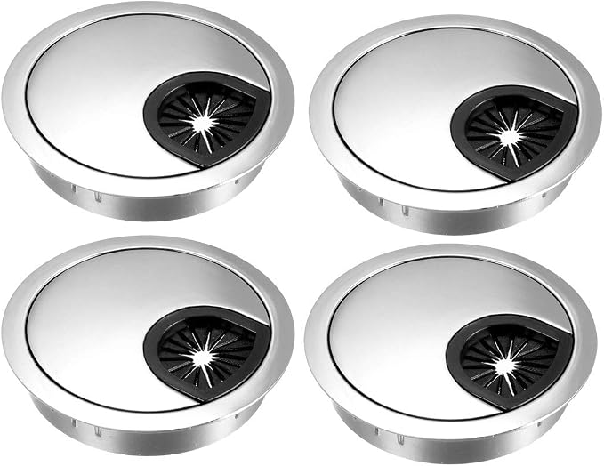 uxcell Cable Hole Cover, 2.4Inch/60mm Zinc Alloy Desk Wire Cord Cable Grommets by uxcell