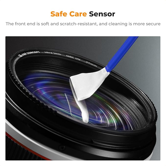 K&F CONCEPT 24mm Full Frame Sensor Cleaning Swab*10 + 20ml Sensor Cleaner - Image 5