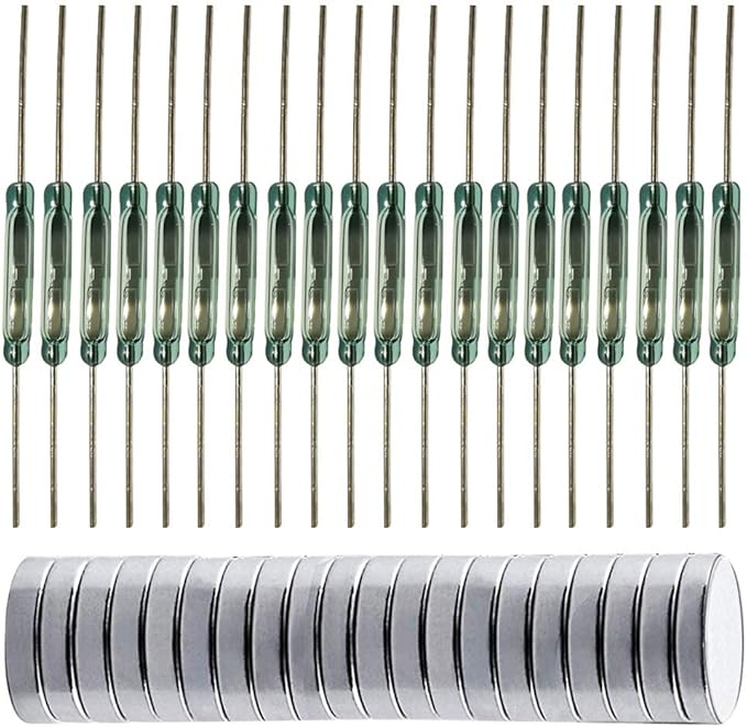 20pcs Glass Reed Switch Reed Contact Normally Open Magnetic Induction Switch by Gebildet
