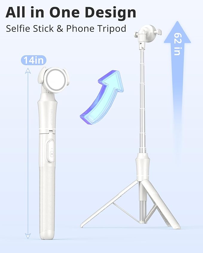 UBeesize 62'' Magnetic Selfie Stick Phone Tripod - Image 3