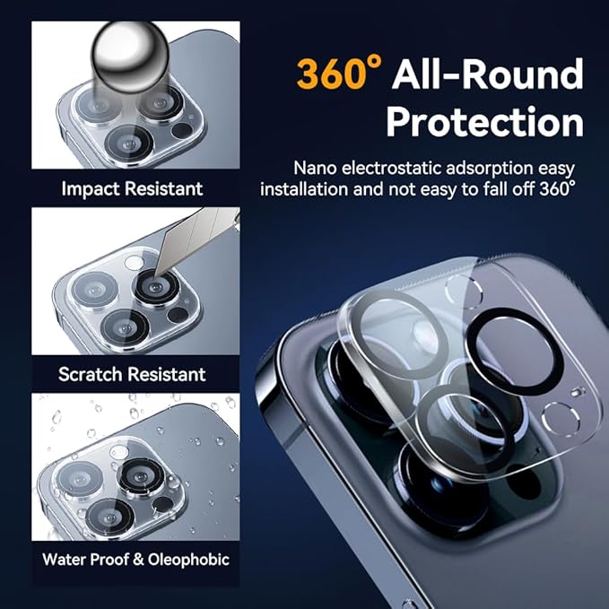Camera Lens Protector for iPhone 14 Pro 6.1" ＆ iPhone 14 Pro Max 6.7", 9H - Image 2