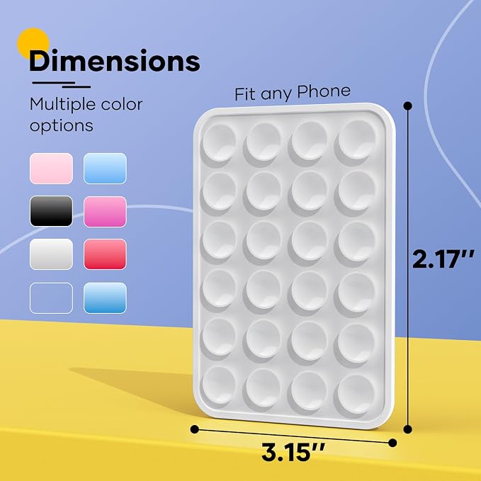 Silicone Phone Sticky Grip, Suction Phone Case Mount - Image 6