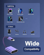 iPhone Dongle Headphone and Charger 2 in 1, Lightning to 3.5mm Audio Jack + - Image 7