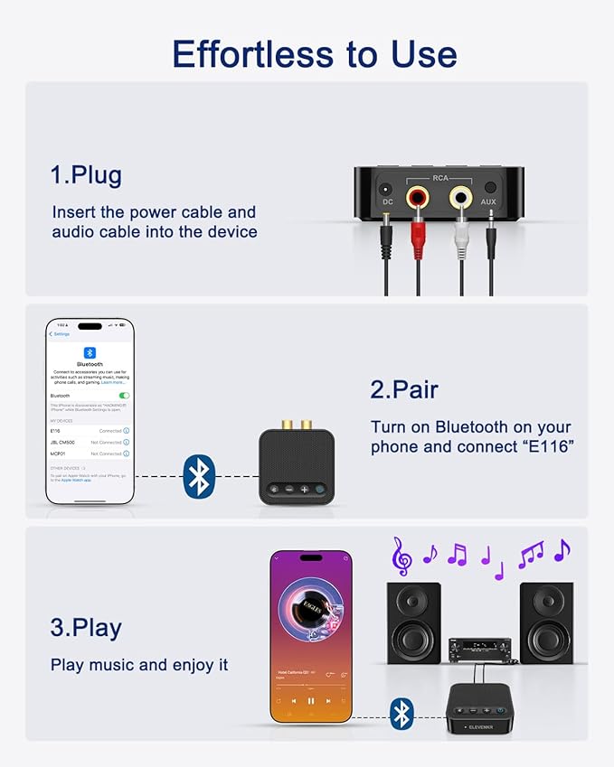 Bluetooth to RCA Adapter for Stereo Receiver - Image 7