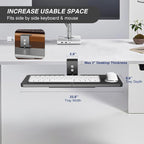 Large Under Desk Rotatable Computer Keyboard and Mouse Tray, Extra Sturdy Desk - Image 3