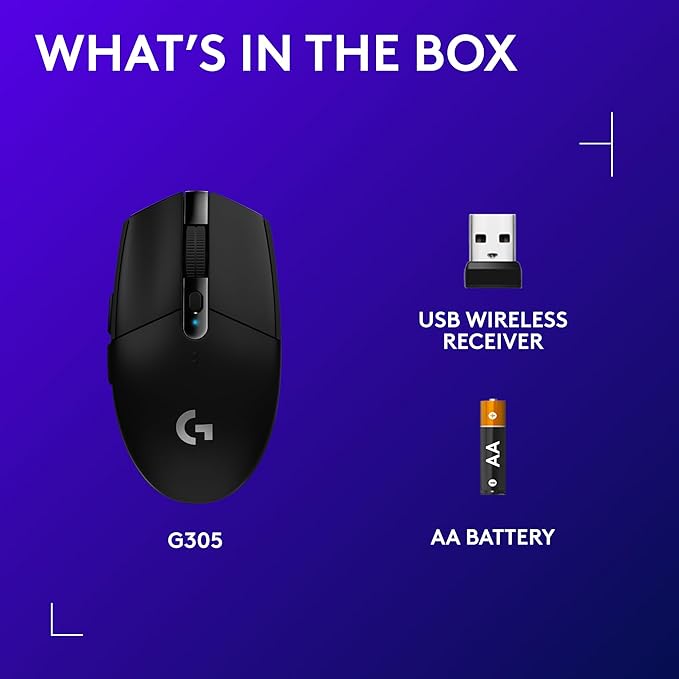 Logitech G305 LIGHTSPEED Wireless Gaming Mouse, Hero 12K Sensor, 000 DPI - Image 9