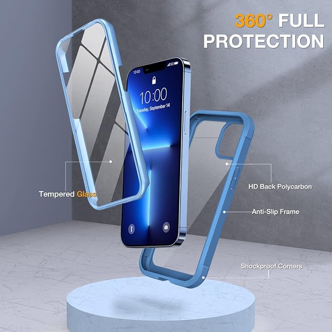 Miracase Glass Case for iPhone 13 Pro Max 6.7 inch, 2023 Upgrade Full-Body - Image 7