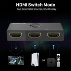 Fosmon 4K HDMI Switch 4K@60Hz, Bi-Directional 1 in 2 Out / 2 in 1 Out HDMI - Image 5