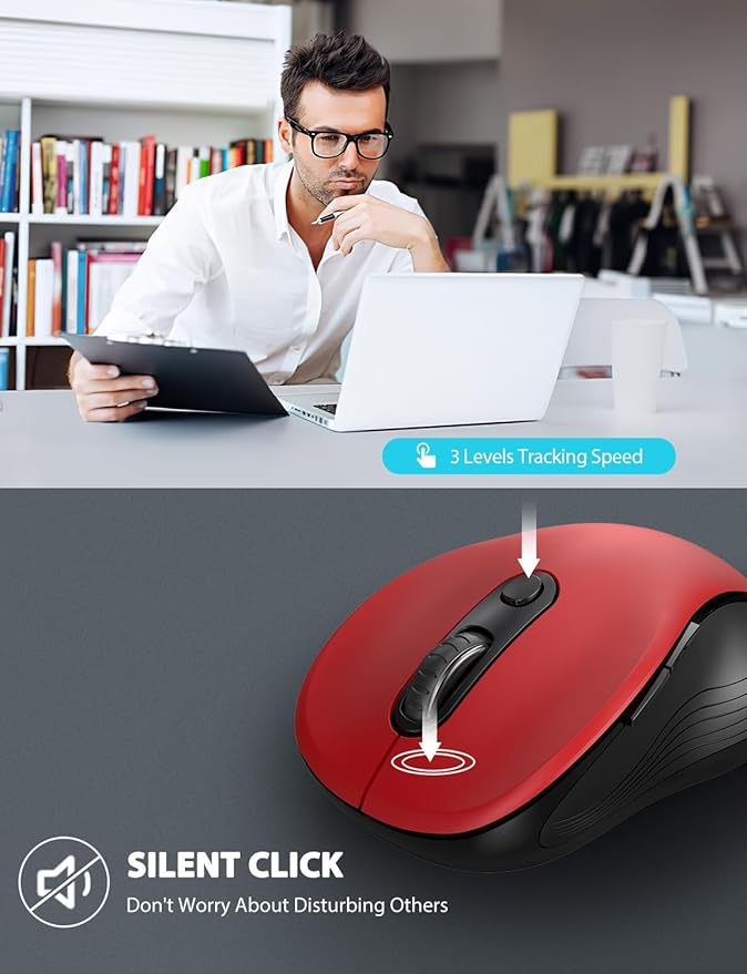 Trueque Wireless Mouse for Laptop, 2.4GHz Ergonomic Computer Mouse - Image 3