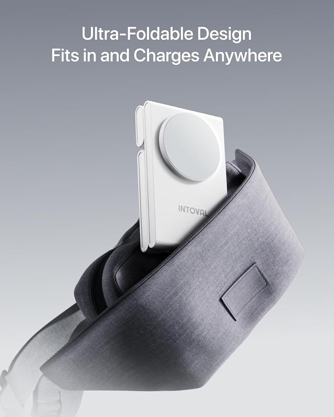 Intoval 3-in-1 Magnetic Charging Station, Travel Foldable Charging Dock - Image 3