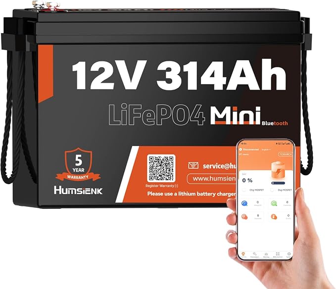 12V 314Ah LiFePO4 Lithium Battery by HumsiENK