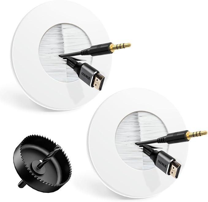 in Wall Cable Management Kit for Wall Mounted TV, Slim Round Wall Cable Pass by LEENUE