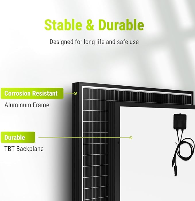 Newpowa 9BB Cell 200W Monocrystalline 200 Watt 12V Solar Panel High Efficiency - Image 4