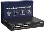 YuanLey 16 Port 2.5GB Umanaged Ethernet Switch, 16 x 2.5G Base-T Ports by YuanLey