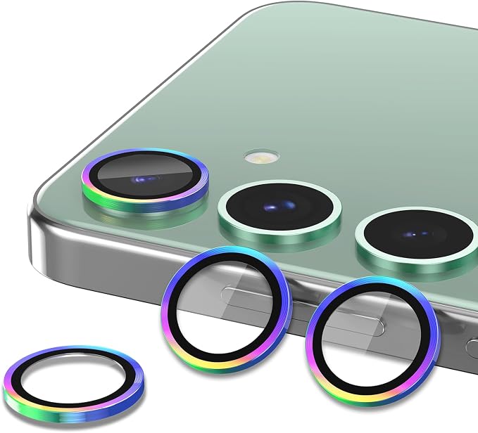 for Samsung Galaxy S24 FE Camera Lens Protector, Individual Metal Ring Tempered - Image 2